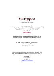 Download our groups information pack - Baroque