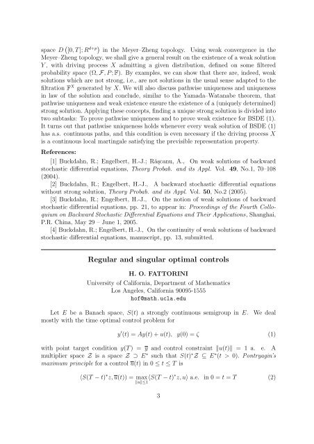 Abstracts - Facultatea de Matematică