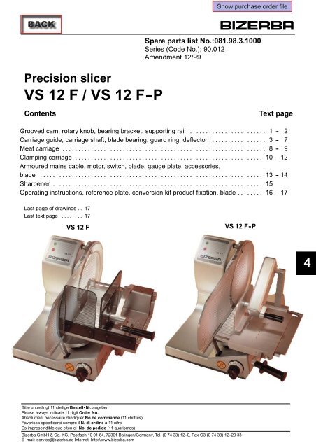 VS 12 F / VS 12 F