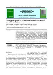 Antinociceptive effect of Aerva lanata ethanolic extract in mice: A ...