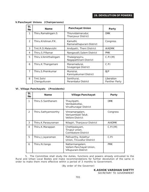 G.O.Ms No.6 RD & PR(C1) Department, dated 22.1.2007 - Tnrd.gov.in