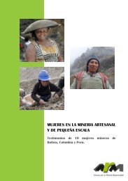 MUJERES EN LA MINERIA ARTESANAL Y DE PEQUEÃA ESCALA