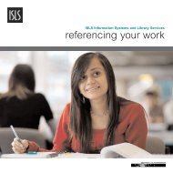 referencing your work - University of Westminster