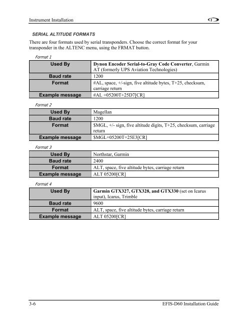 EFIS-D60 Installation Guide - Dynon Avionics