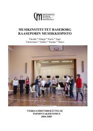 MUSIKINSTITUTET RASEBORG RAASEPORIN MUSIIKKIOPISTO