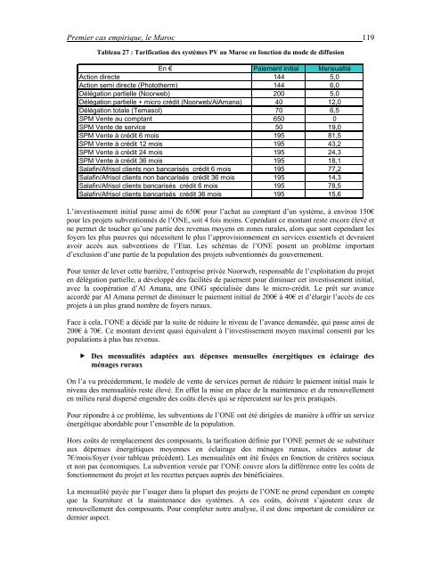 Les modes organisationnels des services publics en milieu rural ...