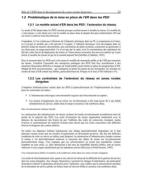 Les modes organisationnels des services publics en milieu rural ...