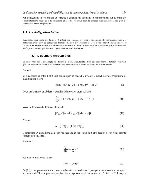 Les modes organisationnels des services publics en milieu rural ...