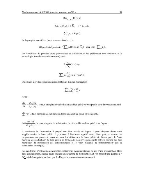 Les modes organisationnels des services publics en milieu rural ...