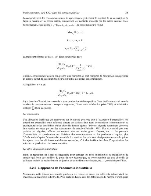 Les modes organisationnels des services publics en milieu rural ...