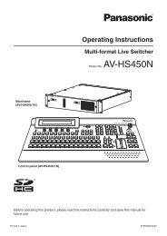 Operating Instructions - Panasonic FTP