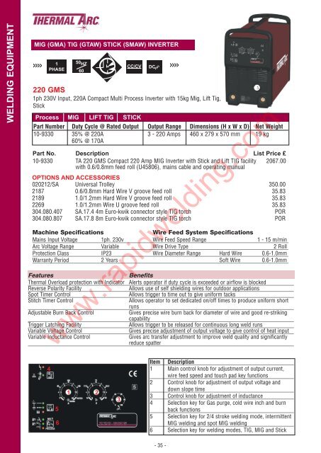 complete torches - Rapid Welding and Industrial Supplies Ltd