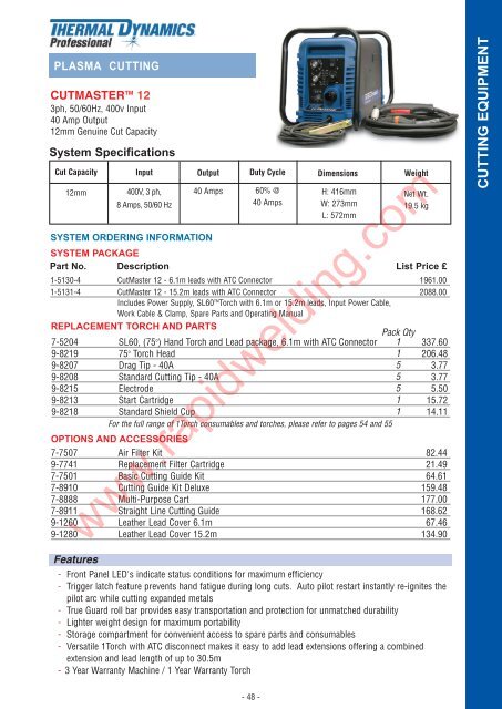 complete torches - Rapid Welding and Industrial Supplies Ltd