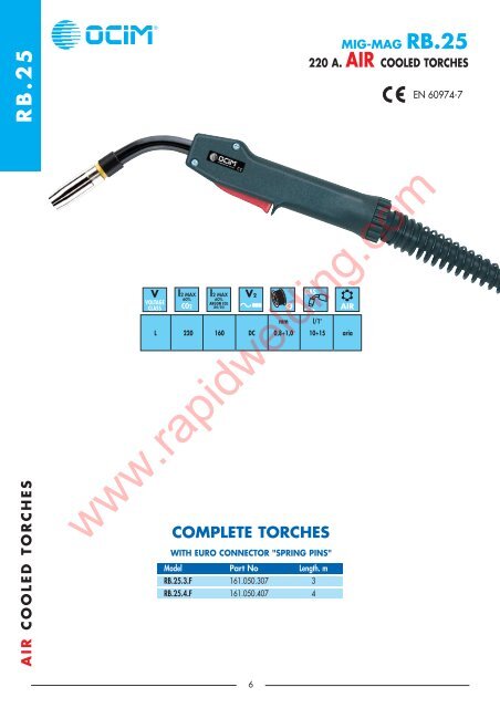 complete torches - Rapid Welding and Industrial Supplies Ltd