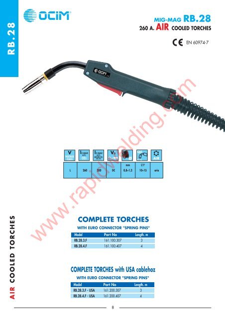 complete torches - Rapid Welding and Industrial Supplies Ltd