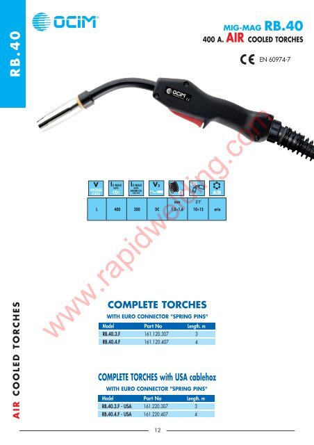 complete torches - Rapid Welding and Industrial Supplies Ltd