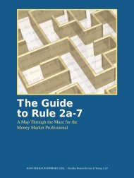 The Guide to Rule 2a-7 - Stradley Ronon Stevens & Young, LLP