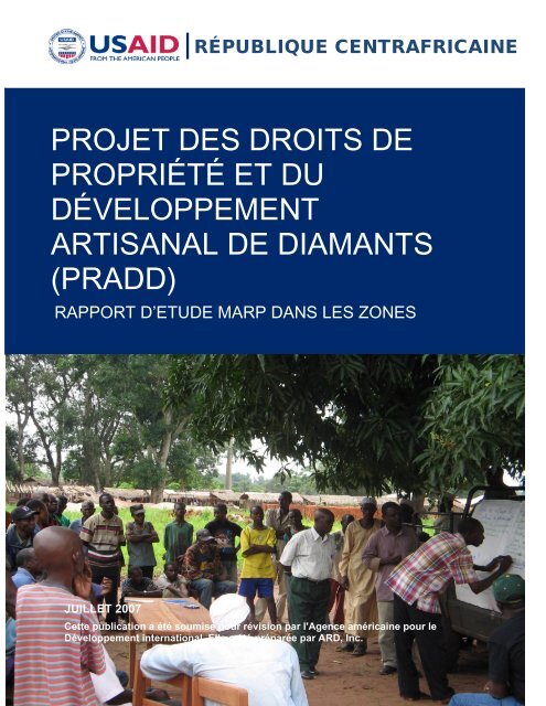 PRADD Rapport d'Etude MARP dans les Zones - Land Tenure and ...