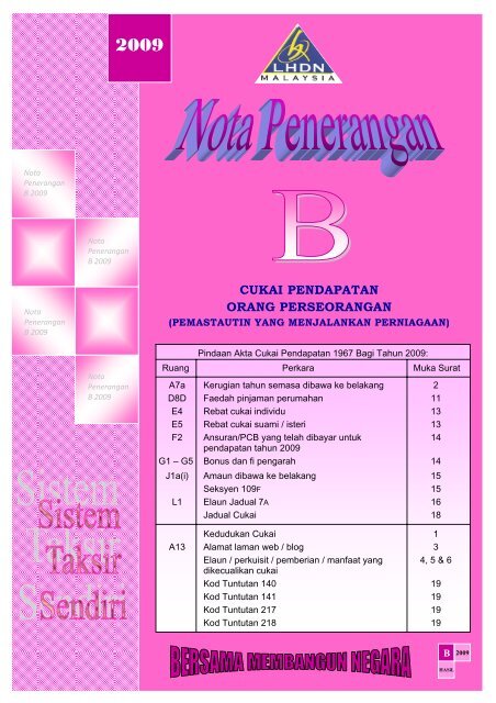 Nota Penerangan B 2009 - Lembaga Hasil Dalam Negeri