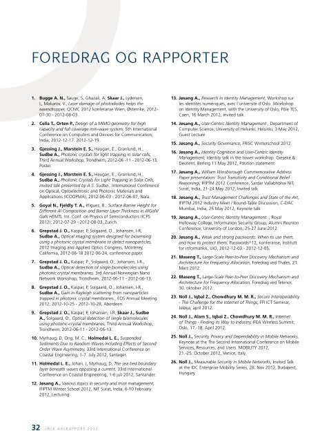 Ãrsrapport 2012 - Unik