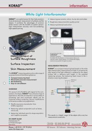 information White Light Interferometer KORAD - 3D Shape GmbH