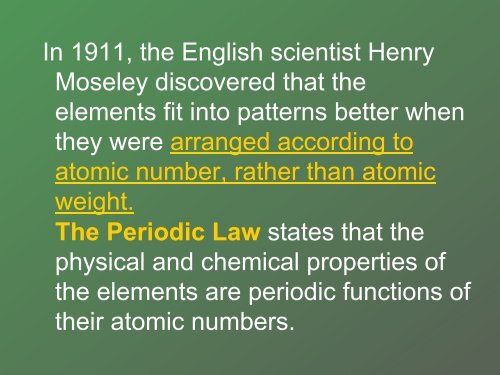 The Periodic Table