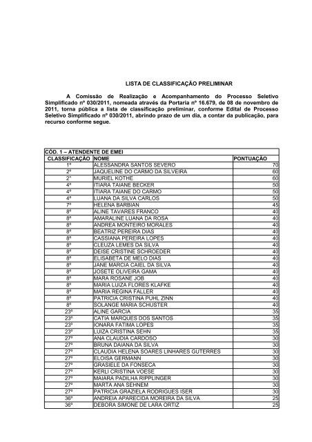 cÃ³d. 1 - Prefeitura de Santa Cruz do Sul