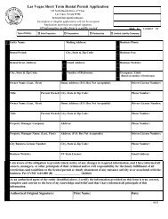 Las Vegas Short Term Rental Permit Application - City of Las Vegas