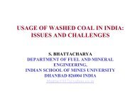 USAGE OF WASHED COAL IN INDIA: ISSUES AND CHALLENGES