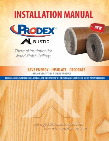 Thermal Insulation For Wood-Finish Ceilings - Prodex
