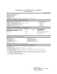 material safety data sheet - Ryko Car Wash Manufacturing Company