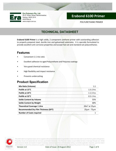 Erabond 6100 Primer - Era Polymers