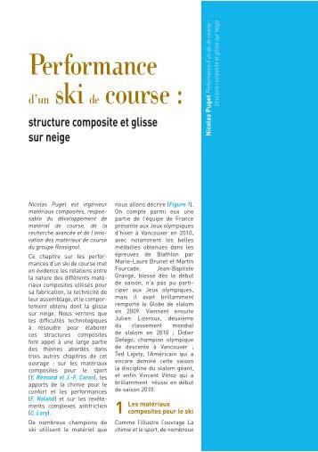 Performance d'un ski de course : structure ... - Mediachimie.org