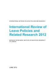 International review of leave policies and related research 2012
