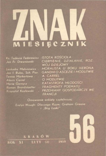 Nr 56, luty 1959 - Znak