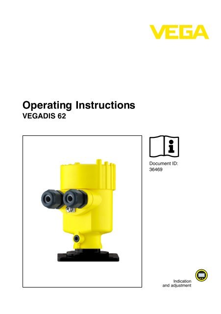 Operating Instructions - VEGADIS 62 -