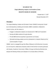 VMASC Advisory Board Bylaws - the Virginia Modeling, Analysis ...