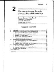 Macroevolutionary Aspects of Insect-Plant Relationships - Harvard ...