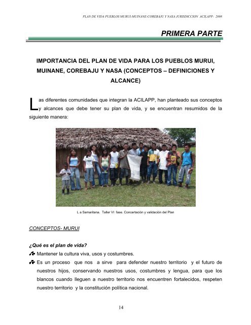 plan de vida pueblos murui - Observatorio Étnico Cecoin