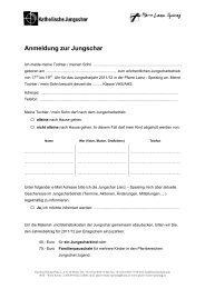 Anmeldung Jungschar - Pfarre Lainz-Speising