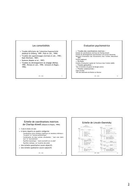 Les troubles du mouvement intentionnel et de la ... - Resodys
