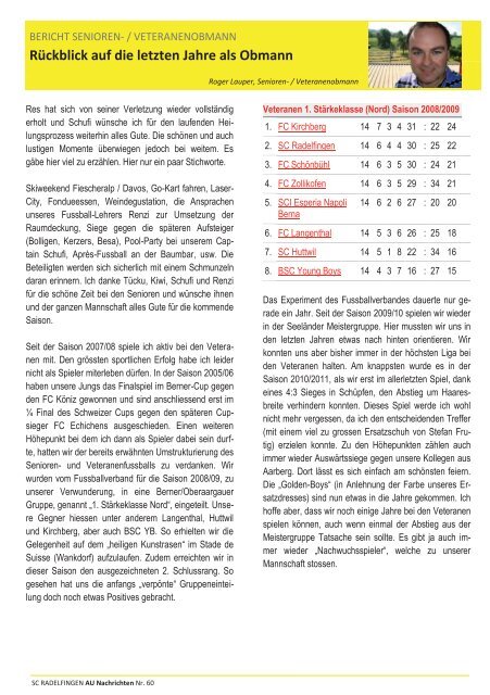 60. AU-Nachrichten 2013 - SC Radelfingen