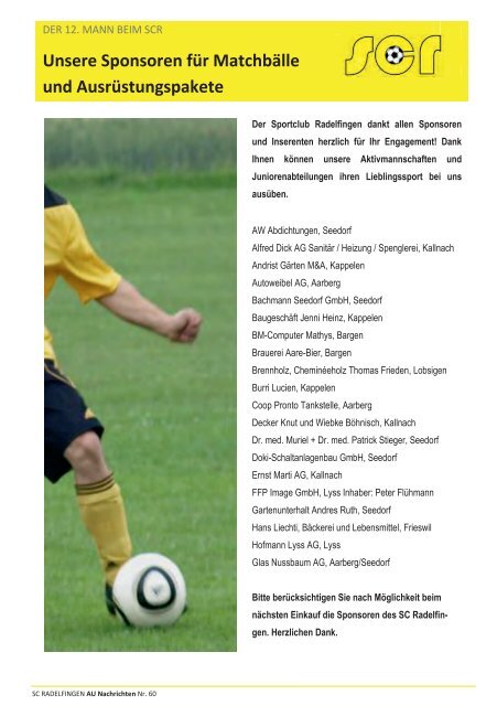 60. AU-Nachrichten 2013 - SC Radelfingen