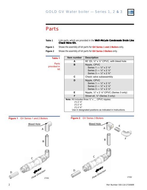 Series 3 Condensate Line - Weil-McLain