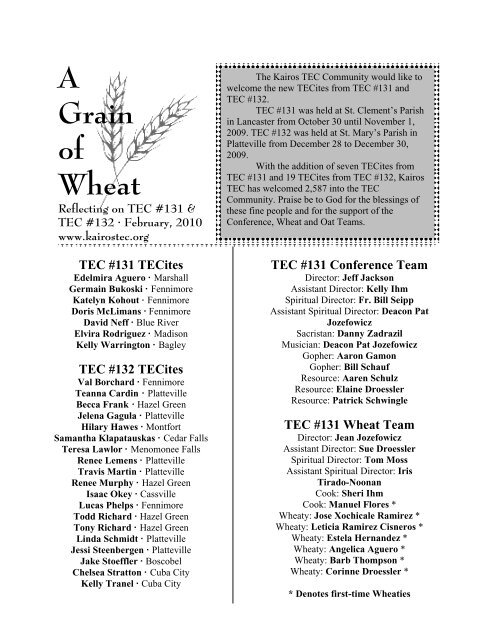 A Grain Of Wheat Kairos Tec