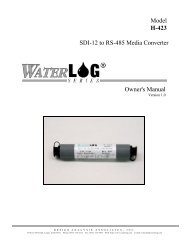 SDI-12 to RS-485 Media Converter Model H-423 ... - WaterLOG