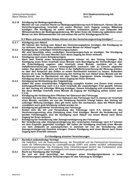 R+V24 Kfz-Versicherung Verbraucherinformation ... - Zur R+V24