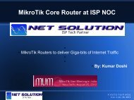 MikroTik Core Router at ISP NOC - MUM