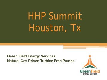 TURBINE FRAC PUMP - ASSEMBLY - HHP