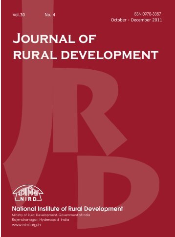 Issue for October - December 2011 - National Institute of Rural ...